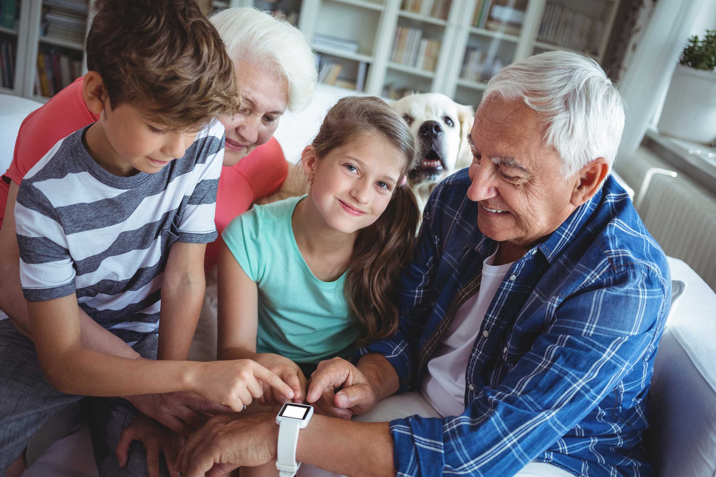 Smartwatch mit Familie