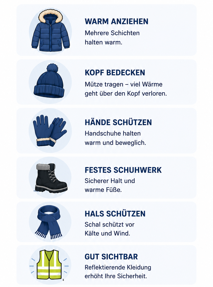 Elektromobil im Winter: Richtige Kleidung
