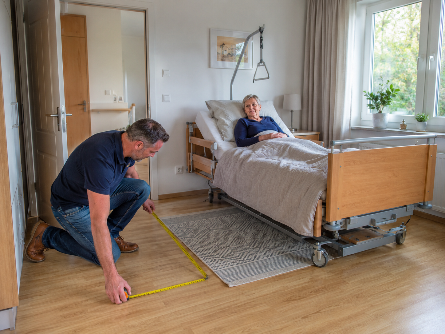 Pflegezimmer ausmessen