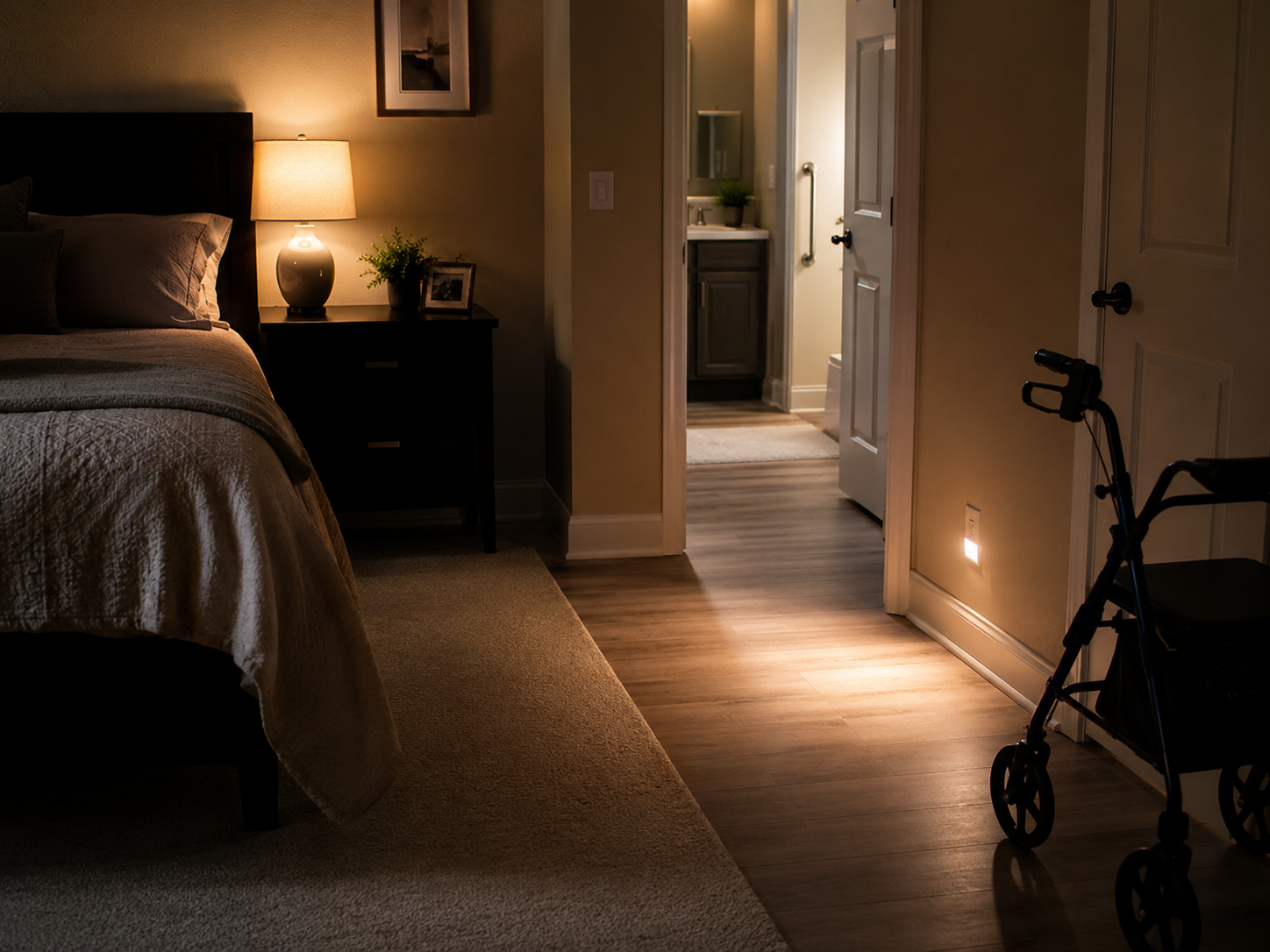 Nachts genug Licht im Pflegezimmer