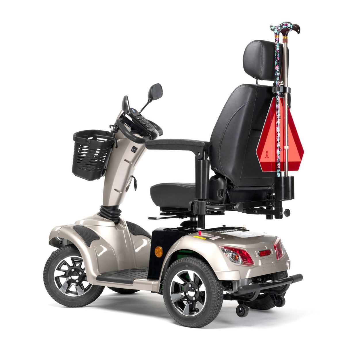 VERMEIREN Heckwarntafel + Stockhalter für Scooter
