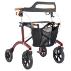 Leichter XXL Rollator Saljol AR62W in Farbe Barolo Red