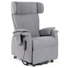 SALJOL Relax-Aufstehsessel mit fester Polsterung in Farbe Platingrau