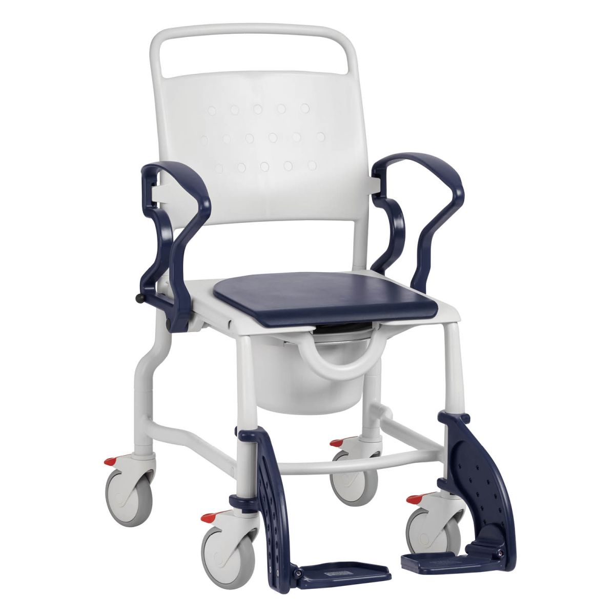 REBOTEC Dusch- und Toilettenrollstuhl Erfurt Grau-Blau