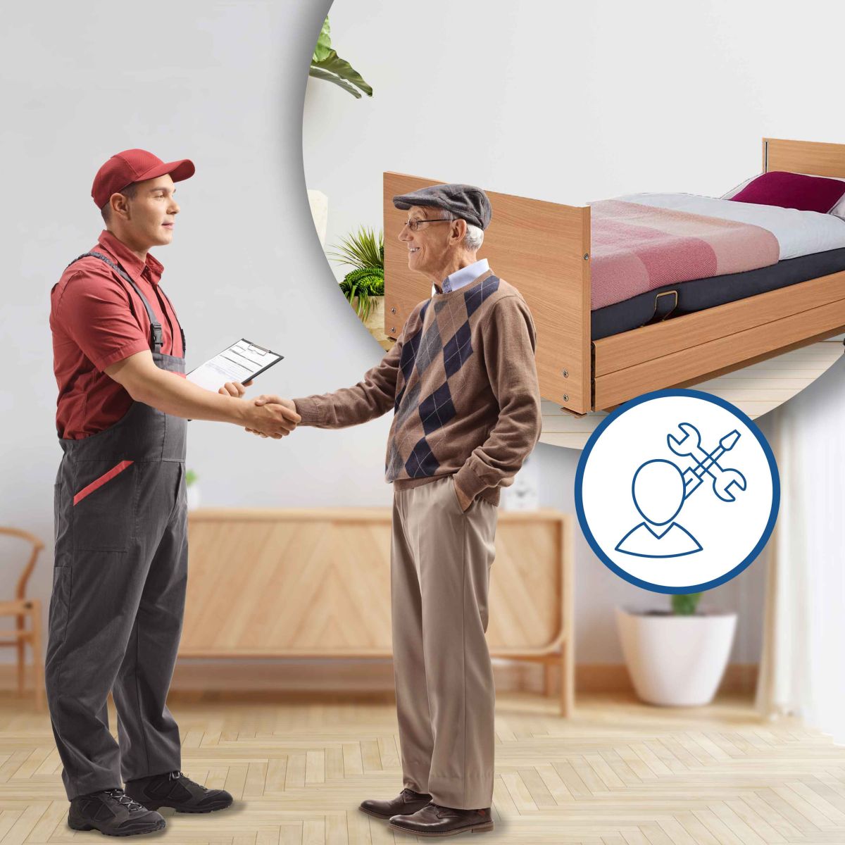 REHASHOP Aufbauservice Relax-Bett, ohne Einlegerahmen oder Lattenrost