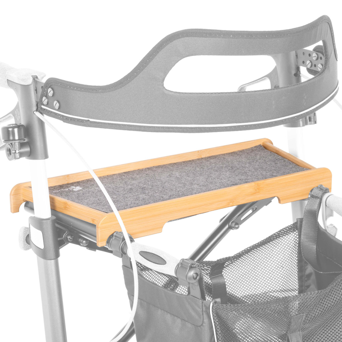 SALJOL Rollator Tablett mit Filzauflage
