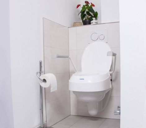 Toilettensitzerhöhung Toilettenerhöhung Mit Armlehnen & 159 Kg Tragkraft 127 Mm Hubhoehe Aluminiumrahmen Erhoehter Toilettensitz Fuer Aeltere Menschen Senioren Behinderte Erwachsene P 010596991268