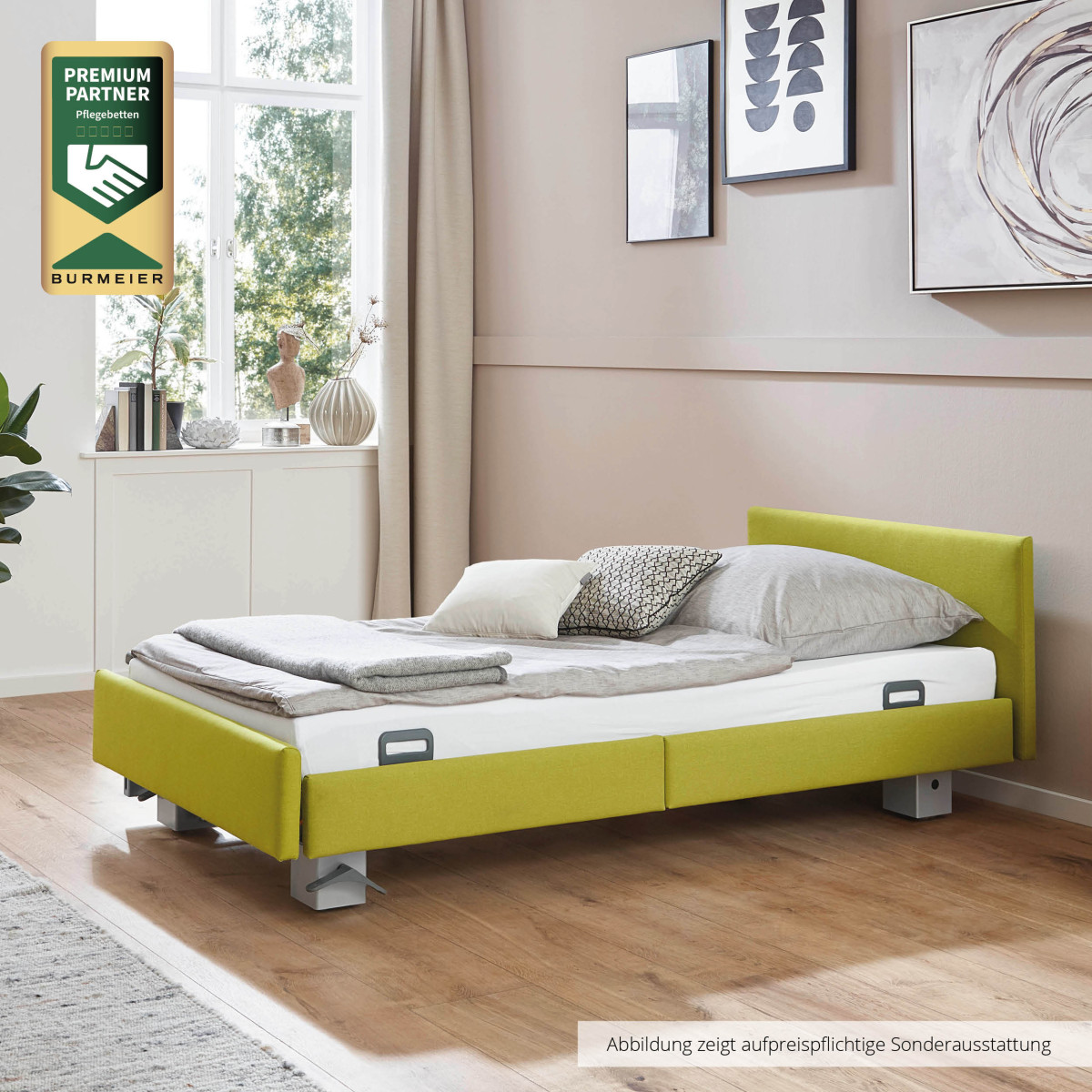 BURMEIER Pflegebett Regia Easy Switch mit Stoffbezug