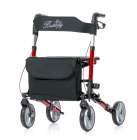 Leichtgewichtrollator Butterfly Rot mit ohne Icons