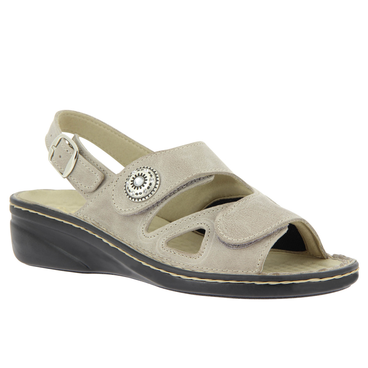 Varomed Leder-Strechsandalette Isabelle