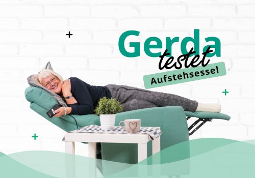 Gerda testet Aufstehsessel: „Da kommt man viel leichter wieder hoch“